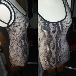 2B be be sequin tank top, sad, EUC